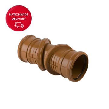 Brett Martin 110mm Double Socket Adjustable Drainage Bend 0-90 Degrees B4029