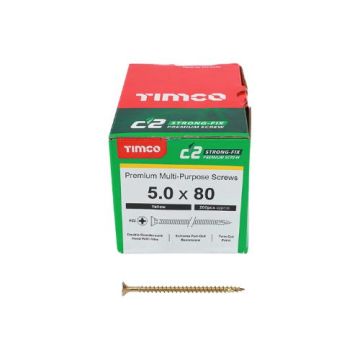 C2 STRONG FIX SCREW 5 X 80MM BOX (200)