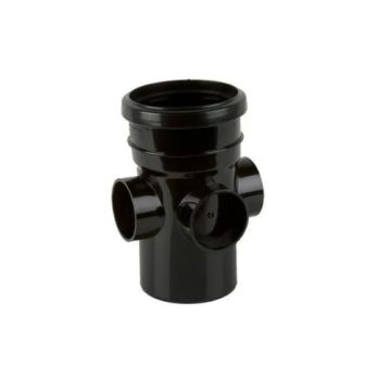 110mm PUSH-FIT SINGLE SOCKET TRIPLE BOSS PIPE