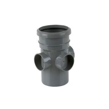 110mm PUSH-FIT SINGLE SOCKET TRIPLE BOSS PIPE