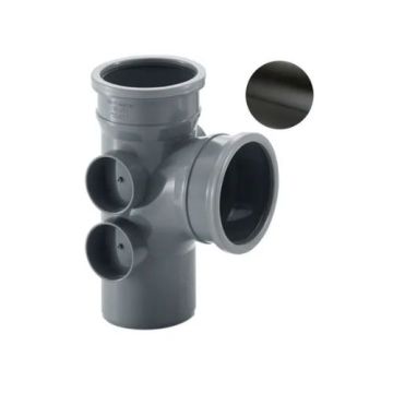 110mm PUSH-FIT 92 1/2º D/S BRANCH w 4 BOSSES