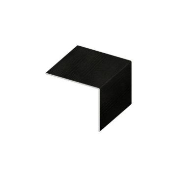 CORNER TRIM PVCu 300MM BLACK WOOD EFFECT