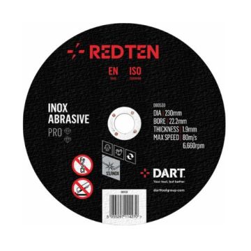 DART RED TEN SS/INOX 230X1.9X22.2