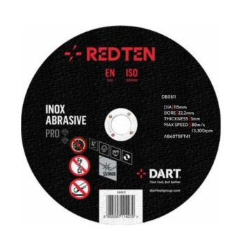 DART RED TEN SS/INOX 115MM ABRASIVE DSIC