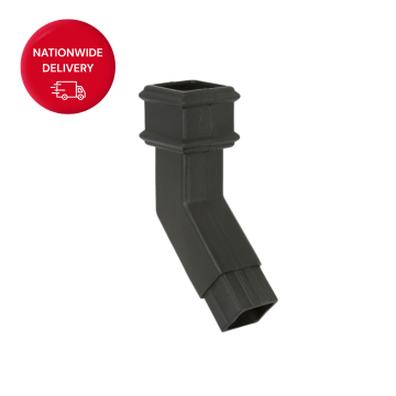65mm Square Cast Iron Style PVCu 135 Degree Downpipe Bend BR519CI