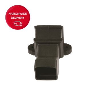 Brett Martin 65mm Square Cast Iron Style PVCu Anti Splash Downpipe Shoe with Lugs BR512LCI