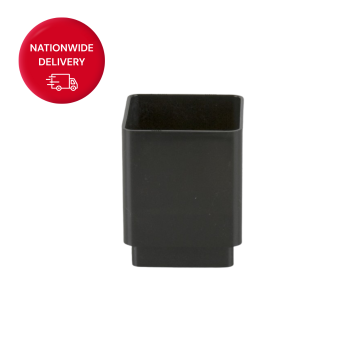 Brett Martin 65mm PVCu Square Downpipe Connector BR506B (Black)