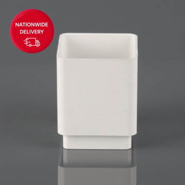 Brett Martin 65mm PVCu Square Downpipe Connector BR506W (White)