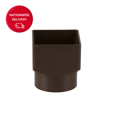 Brett Martin 65mm PVCu Square to Round Downpipe Adaptor BR517BR