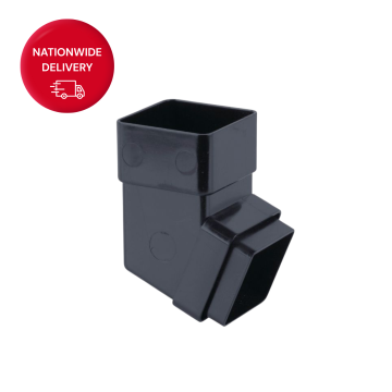 Brett Martin 65mm PVCu Square Downpipe Bend 112.5 Degrees BR509B