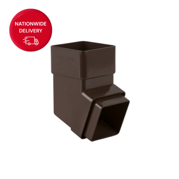 Brett Martin 65mm PVCu Square Downpipe Bend 112.5 Degrees BR509BR