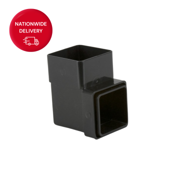 Brett Martin 65mm PVCu Square Downpipe Bend 92.5 Degrees BR508B