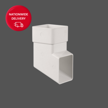 Brett Martin 65mm PVCu Square Downpipe Shoe BR516W