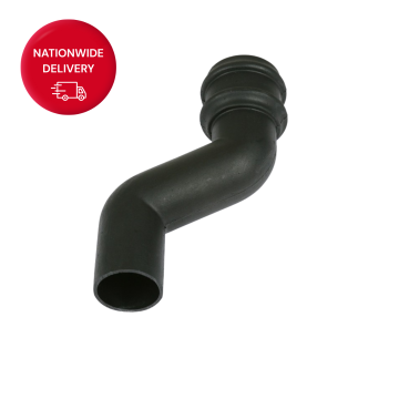 Brett Martin 68mm Round Cast Iron Style PVCu Downpipe 115mm Offset Bend BR2115CI