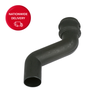 Brett Martin 68mm Round Cast Iron Style PVCu Downpipe 150mm Offset Bend BR2150CI