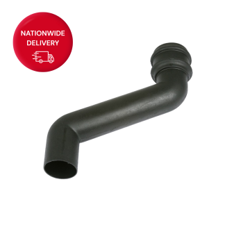 Brett Martin 68mm Round Cast Iron Style PVCu Downpipe 230mm Offset Bend BR2230CI