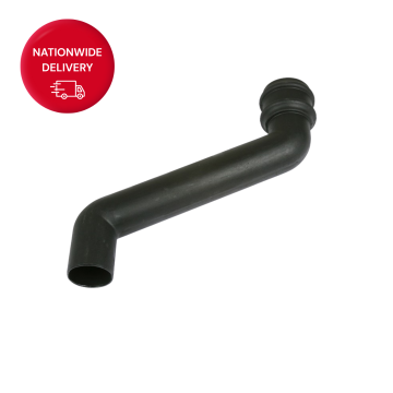 Brett Martin 68mm Round Cast Iron Style PVCu Downpipe 305mm Offset Bend BR2305CI