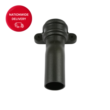 Brett Martin 68mm Round Cast Iron Style PVCu Downpipe 50mm Plinth Offset BR213LCI