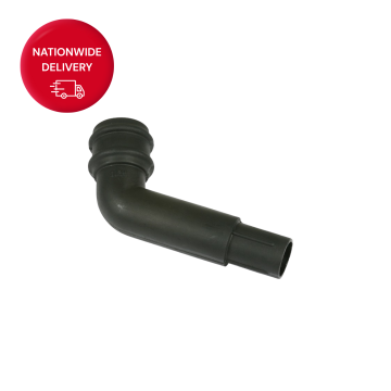 Brett Martin 68mm Round Cast Iron Style PVCu Downpipe Spigot Offset Bend 112.5 Degrees BR209CI