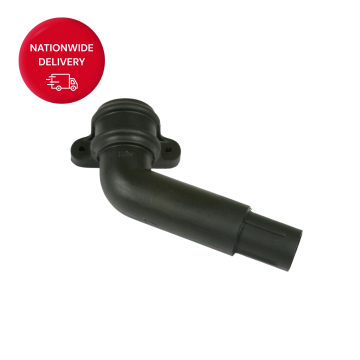 Brett Martin 68mm Round Cast Iron Style PVCu Right Hand Downpipe Bend 112.5 Degrees BR221RCI
