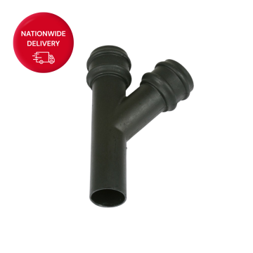Brett Martin 68mm Round Cast Iron Style PVCu Downpipe Branch 135 Degrees BR220CI