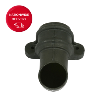 Brett Martin 68mm Round Cast Iron Style PVCu Downpipe Shoe with Lugs BR216LCI