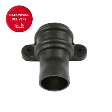 Brett Martin 68mm Round Cast Iron Style PVCu Anti Splash Downpipe Shoe with Lugs BR212LCI