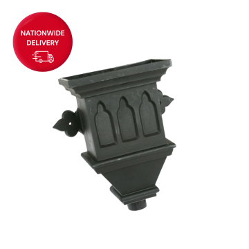 Brett Martin 68mm Cast Iron Style PVCu Round Gothic Hopper BRH4