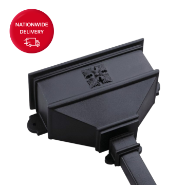 Brett Martin 68mm Cast Iron Style PVCu Long Hopper Four Leaf Square BRH5FLS