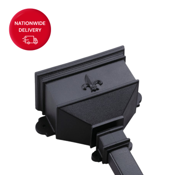 Brett Martin 68mm Cast Iron Style PVCu Small Hopper Fleur De Lys BRH6FDL