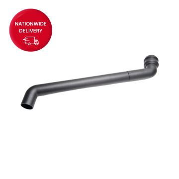 Brett Martin 68mm Round Cast Iron Style PVCu Adjustable Downpipe Offset Bend BR2000CI
