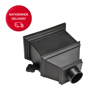 Brett Martin 105mm Round Cast Iron Style PVCu Downpipe Bath Hopper Dated BRH55D