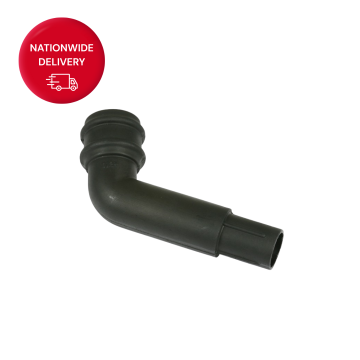 Brett Martin 68mm Round Cast Iron Style PVCu Downpipe Spigot Offset Bend 112.5 Degrees BR209WCI