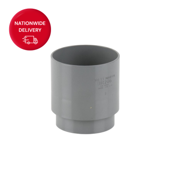 Brett Martin 68mm Round PVCu Downpipe Connector BR206G (Grey)