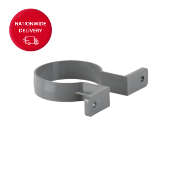 Brett Martin 68mm Round PVCu Downpipe Clip Bracket BR207G (Grey)