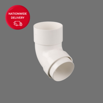 Brett Martin 68mm Round PVCu Downpipe Bend 112.5 Degrees BR209W