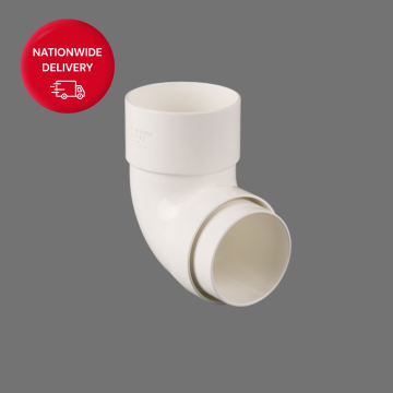Brett Martin 68mm Round PVCu Downpipe Bend 92.5 Degrees BR208W