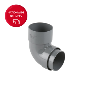 Brett Martin 68mm Round PVCu Downpipe Bend 92.5 Degrees BR208G