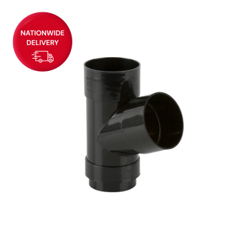 Brett Martin 68mm Round PVCu Downpipe Branch 112.5 Degrees BR218