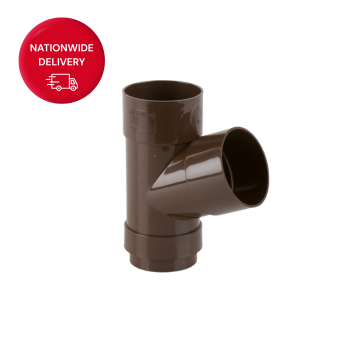 Brett Martin 68mm Round PVCu Downpipe Branch 112.5 Degrees BR218BR