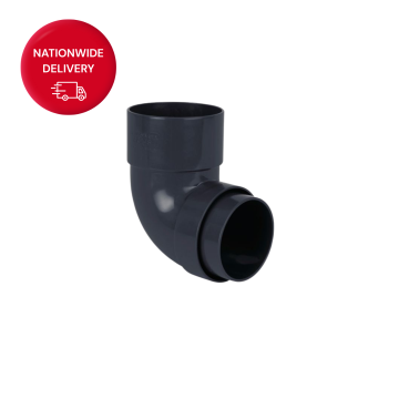 Brett Martin 68mm Round PVCu Downpipe Bend 92.5 Degrees BR208AG