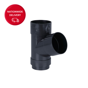 Brett Martin 68mm Round PVCu Downpipe Branch 112.5 Degrees BR218