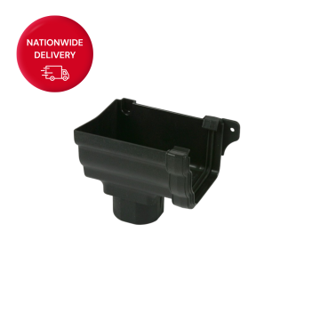 Brett Martin 106mm Prostyle Cast Iron Style PVCu Left Hand Stopend Outlet BR856LCI