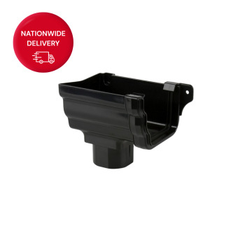 Brett Martin 106mm Prostyle PVCu Gutter Left Hand Stopend Outlet BR856LB