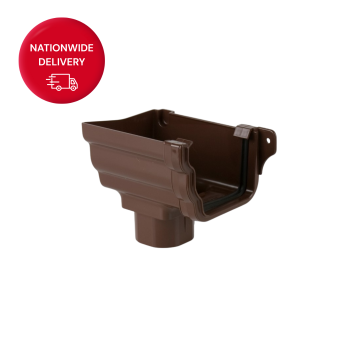 Brett Martin 106mm Prostyle PVCu Gutter Left Hand Stopend Outlet BR856LBR