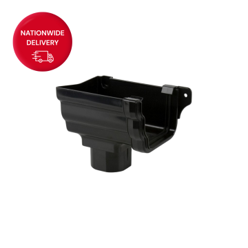 Brett Martin 106mm Prostyle PVCu Gutter Left Hand Stopend Outlet BR856LL