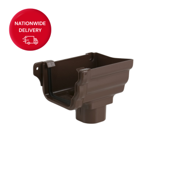 Brett Martin 106mm Prostyle PVCu Gutter Right Hand Stopend Outlet BR856RBR 