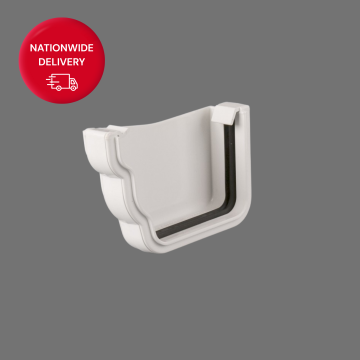 Brett Martin 106mm Prostyle PVCu Gutter Left Hand External Stopend BR87LA 