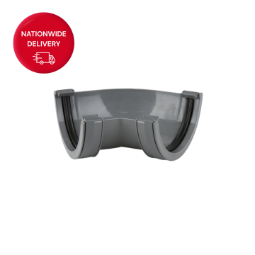 Brett Martin 112mm Half Round PVCu Gutter Angle 135 Degree BR49G