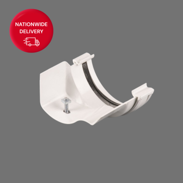 112mm Half Round Style PVCu to Left Hand Ogee Gutter Adaptor BR493W